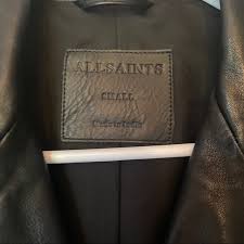 All Saints Jackets Coats Allsaints Wade Oversized Leather Jacket Poshmark