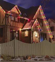 Festive Fun Multicolor Christmas Lights Roofline Christmas House Lights Big Bulb Christmas Lights Colored Christmas Lights