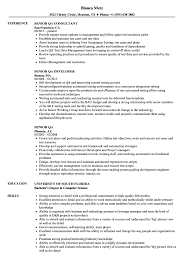 Senior Qa Resume Samples Velvet Jobs