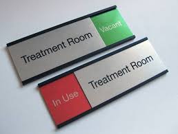In Out Sliding Signs Office Door Slider Signs Room Name Plates In Use Office Signs Room Signs Therapist Office Design Room Signage