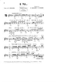 Scarica lo spartito digitale di e tu dell'interprete originale claudio baglioni. Spartiti Baglioni E Tu Baglioni Pdf Txt