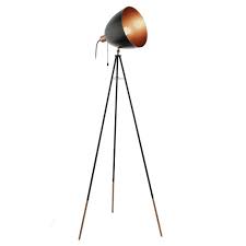 Eglo Stehlampe Chester Schwarz Und Kupfer 49386 Real