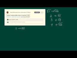 Sederhanakan akar pangkat lima dari 1/(x^3). Tabel Matematika Akar Kuadrat 1 100 Youtube