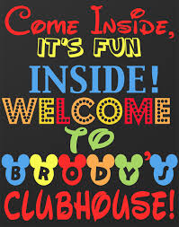 Come Inside It S Fun Inside Welcome To Clubhouse Sign Cus Mickey Mouse Clubhouse Birthday Minnie Mouse Birthday Party Minnie Mouse Birthday Party Decorations