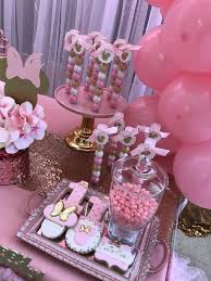 Pink And Gold Minnie Mouse Sweets Table Minnie Mouse Birthday Decorations Minnie Mouse Party Decorations Minnie Mouse Decorations