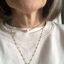 Statement Pearl Chain Necklace in Gold Uncommon James