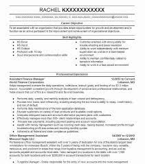 See examples of finance assistant job descriptions from real companies. Assistant Finance Manager Resume Example Manager Resumes Livecareer