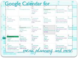 Menu Planning On Google Calendar Google Calendar Menu Planning Day Planner Template