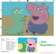The pattern comes with a full chart to make the image and detailed instructions for the rest of the pattern. Brother Of Peppa Pig George Playing With His Dinosaur Click To View Small Cross Stitch Cross Stitch Pictures Cross Stitch