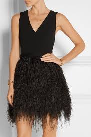 Alice Olivia Kiara Crepe And Feather Embellished Organza Mini Dress Short Black Cocktail Dress Cocktail Dresses Evening Wear Black Cocktail Dress