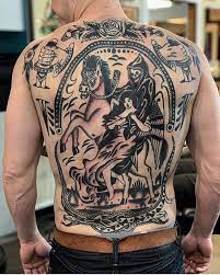 Old School Inspiration Inkstinct Traditional Black Tattoo Traditional Back Tattoo Back Piece Tattoo