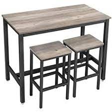 ibuyke bar table 109 x 60 x 100 cm kitchen table industrial dining table with 3 shelves stable steel frame for bar part bar tafel keukentafel keukenstoelen