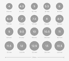 Free Ring Size Conversion Chart Us Uk European Sizes