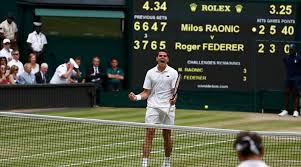 Men's singles wimbledon tennis tournaments won from 1968 to 2019*. Wimbledon 2016 One Five Setter Too Many Milos Raonic Beats Roger Federer To Reach Final Sports News The Indian Express