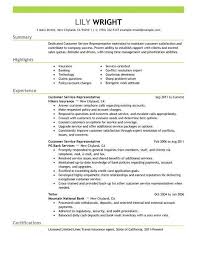 customer service resume examples