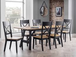 Shop with only oak when you are looking to buy a new oak dining. Julian Bowen Hockley 190cm Black And Light Oak Dining Table And 6 Chairs Set