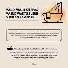 Kesimpulannya sah puasa walaupun mandi wajib dilakukan selepas waktu subuh. Yang Tertanya Tanya Boleh Ke Mandi Pesona Pengantin Facebook
