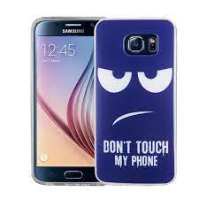 Weiches futter auf der innenseite. Handy Hulle Fur Samsung Galaxy S6 Cover Case Schutz Tasche Motiv Slim Silikon Tpu Dont Touch My Phone Blau Handyhullen Und Zubehor Von Konig Shop Zur Smartphone Ausstattung