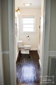 Refinished Wood Floors In Bathroom Sealed With Marine Varnish For Boats For Waterproofing Wood Floor Bathroom Refinish Wood Floors Hardwood Floors In Bathroom