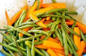 Cold Steamed Carrot And Green Bean Salad Carrots And Green Beans Veggie Recipes Healthy Balsamic Vinaigrette Recipe