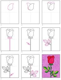 To draw a simple flower you must first draw some basic guidelines and shapes to get started. Easy Rose Drawing Art Projects For Kids