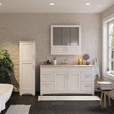 Gray cabinets give an open slate when it comes to a kitchen, it mean there is not too much restriction on the woods or colors you can use, besides the temperature of the grays used. Magick Woods Elements Brighton 36 W X 35 H Tri View Medicine Cabinet At Menards