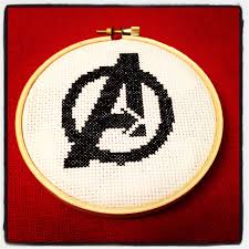 Cross stitch designs cross stitch patterns cross stitching cross stitch embroidery marvel cross stitch pokemon cross stitch modele pixel art pixel the patterns are a4 size so you can print out the pattern immediately at home. Cross Stitch 2 Avengers Logo Opinions Of A Wolf