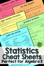 Statistics In Algebra I Not The Easiest Topic These Cheat Sheets Are A Life Saver Statistics Basics Me Statistics Cheat Sheet Algebra 1 School Algebra