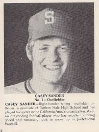 During the pandemic we've watched an old TV series called "Grace Under  Fire". One of the stars is Casey Sander, who played baseball for Nathan  Hale High School in Seattle, and later