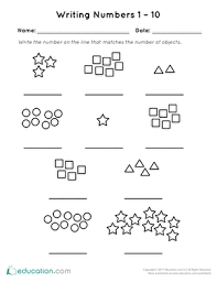 Alphabet letters, words, numbers, sentences, and poems. Preschool Writing Numbers Worksheets Free Printables Education Com