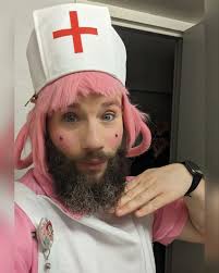 PM Sun And Moon Nurse Joy Pink Cosplay Wig