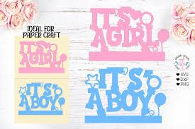 Download It S A Girl It S A Boy Baby Shower Graphic By Graphichousedesign Creative Fabrica SVG Cut Files