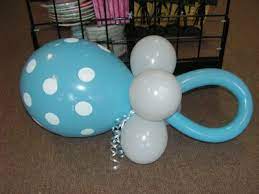 Baby Shower Pacifier Balloon Sculpture These Are Great Accents To Hang F Prazdnik V Chest Rozhdeniya Malysha Vecherinka Po Sluchayu Rozhdeniya Malchika Vozdushnye Shary