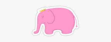 More images for pink elephant cartoon » Queen Pink Elephant Redbubble Sticker Pink Elephant Cartoon 375x360 Png Download Pngkit