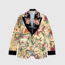 Achetez costumes homme sur gucci.com. Veste Heritage Flora Serpent Avec Revers Amovibles Blazer Pour Homme Hommes Gucci Blazer Hommes