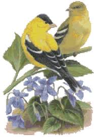 New cross stitch patterns are continuously getting added, so don't be afraid to check back often. New Jersey State Bird And Flower Eastern Goldfinch And Violet Counted Cross Stitch Pattern Patterns Kolenik Arts Crafts Sewing
