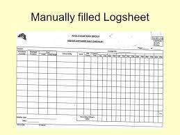 Temperature Recording Systems Manually Filled Logsheet