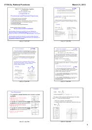 An asymptote is, essentially, a line that a graph approaches, but does not intersect. 171s4 5q Rational Functions Cape Fear Community College