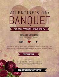 Valentine S Day Banquet Dinner Flyer Template Valentines Day Dinner Banquet Valentines