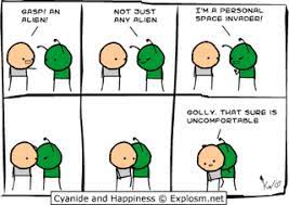 Personal Space Invader Cyanide And Happiness Funny Comics Cyanide And Happiness Comics