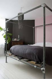 Diy plumbing pipe bed frame we love how that's my letter, inspired by designs from popular retailers, created an industrial chic bed frame that's undeniably her own. 15 Beds Made From Pipe To Give Your Apartment Industrial Chic Simplified Building