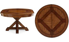 Mandara Round Expandable Dining Trestle Table 450 At Macy S Cover With Glass Trestle Table Table Dining Table
