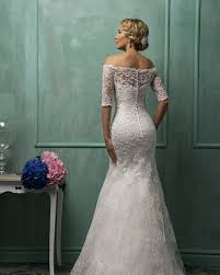 Sei der star auf jeder party jetzt etuikleider auf otto.de bestellen! Schulterfrei Brautkleid Spitzen Design Eng Halblange Aermel Braut Kleider Hochzeit Brautkleid