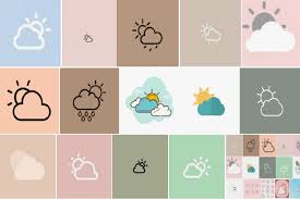 80+ best free weather icon sets (2021 update) here is a handcrafted collection of 80 + weather icon sets we found on the web around the world. Aesthetic Weather App Icons For Ios 15 Home Screen