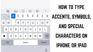 How To Type Accents Symbols And Special Character Letters On Iphone Or Ipad Youtube The app has a very large collection of various types of. how to type accents symbols and special character letters on iphone or ipad