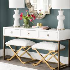 Rosenda Console Table In 2020 Furniture White Console Table Glam Living Room