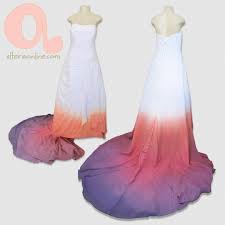 Multi Colored Sunset Ombre Wedding Dress Hand Dyed By Alteria Www Alteriaonline Com Ombre Sunsetombre W Ombre Wedding Dress Ombre Wedding Wedding Dresses