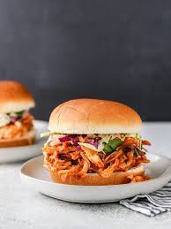 4 pieces, 6 ounces each boneless, skinless chicken breast. Pulled Bbq Chicken Sandwiches Completely Delicious