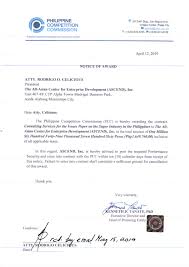 « вернуться к управлению проектами. Notices Of Award Philippine Competition Commission