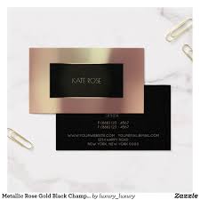 3.5 x 2 • front: Metallic Rose Gold Black Champaign Frame Vip Business Card Zazzle Co Uk Glitter Business Cards Trendy Business Cards Elegant Business Cards